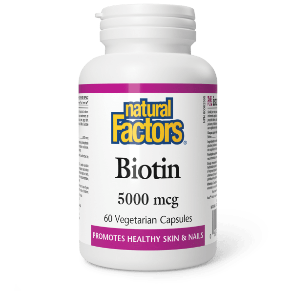 Natural Factors Biotin 5000 mcg — 60 Veggie Capsules