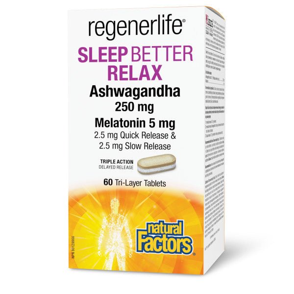 Natural Factors regenlife SleepBetter Relax — 60 Tablets