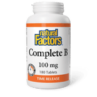 Natural Factors Complete B 100mg 180 tablets