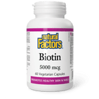 Natural Factors Biotin 5000mcg 60 veggie capsules