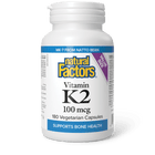 Natural Factors Vitamin K2 100mcg 180 veggie capsules