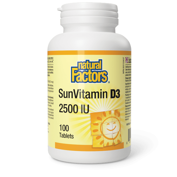 Natural Factors Vitamin D3 2500 IU Tablets